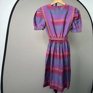 vintage | colorful dress | fits like size 4/ small